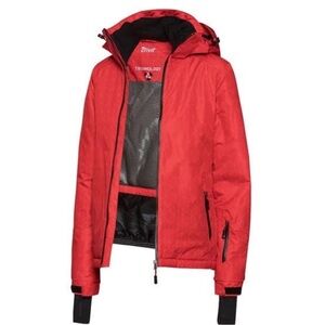 🟣 Crivit Pro Ladies Red Ski Jacket Size 10